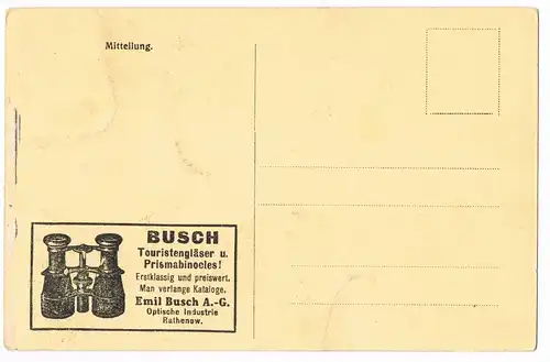 Lübbenau Spreewald Landschaftsgebiet   Busch AG Reklame Ferngläser  1930