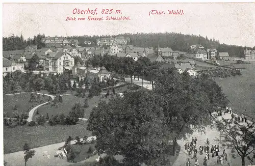 Oberhof (Thüringen) Panorama Blick vom herzogl. Schlosshotel 1919