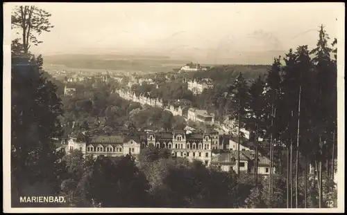 Marienbad Mariánské Lázně Am Waldesrand, Straße, Fernblick 1931