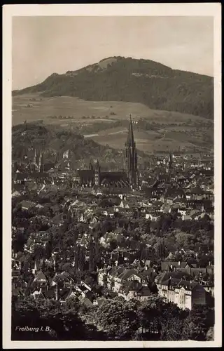 Ansichtskarte Freiburg im Breisgau Panorama-Ansicht Totalansicht 1937