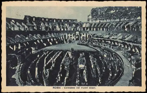 Cartoline Rom Roma ROMA Colosseo col nuovi scavi (antikes Bauwerk) 1929