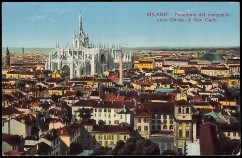 Mailand Milano Panorama del campanile della Chiesa di San Carlo. 1913