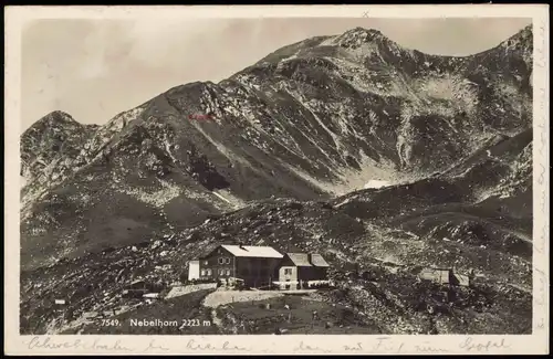Ansichtskarte Oberstdorf (Allgäu) Nebelhorn und Edmund Probsthaus 1935