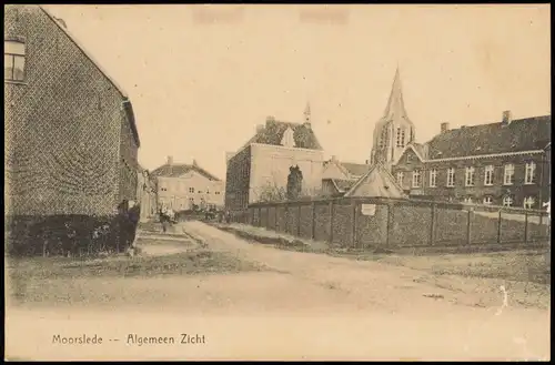 Postkaart Moorslede Algemeen Zicht, Straße Ortsansicht 1910