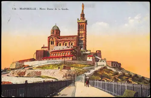 CPA Marseille Notre Dame de la Garde 1916