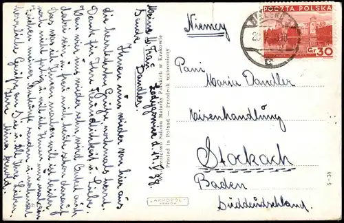 ŻYWCZANKA P. Sfachiewicz pinx. Künstlerkarte Polen Polska 1938