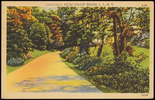 Postcard New York City GREETINGS FROM SOUND BEACH, L. I., N. Y. 1948
