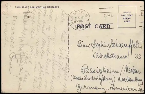 Postcard New York City GREETINGS FROM SOUND BEACH, L. I., N. Y. 1948