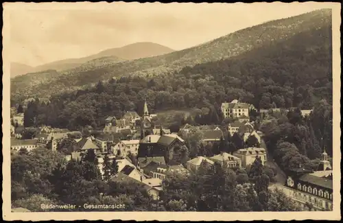 Ansichtskarte Badenweiler Panorama-Ansicht Gesamtansicht 1937
