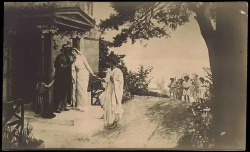 .Italien Italia Italien Italia - Historische Szene Mann Frau Soldaten 1922