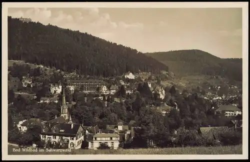 Ansichtskarte Bad Wildbad Stadtpartie 1940