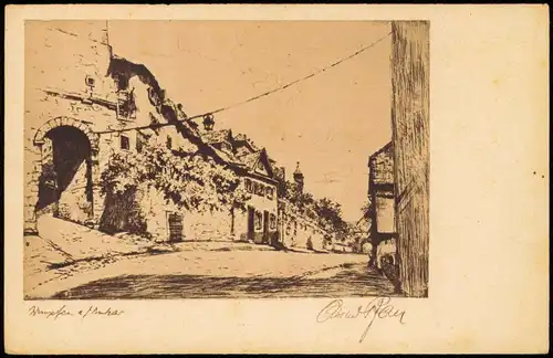 Ansichtskarte Bad Wimpfen Straßenpartie - Festpostkarte 1924