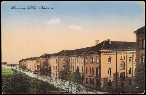 Ansichtskarte Landau in der Pfalz Kaserne 1923