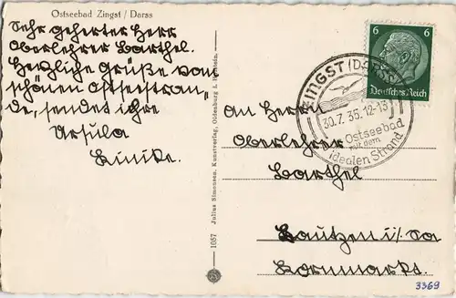 Postcard Misdroy Międzyzdroje Segelboote - Fischer 1929/1935
