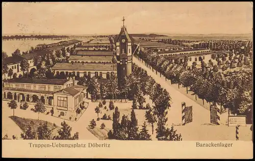Dallgow-Döberitz Truppenübungsplatz Brackenlager Künstlerkarte 1928