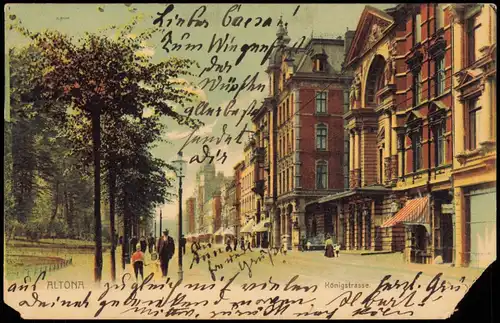 Altona-Hamburg Königstrasse 1903   gel WOLFENBÜTTEL (Ankunftsstempel)