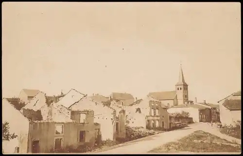 Herzing Hertzing Militär/Propaganda 1.WK (Erster Weltkrieg) Frankreich zerstörter Ort 1916 Privatfoto