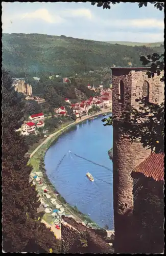 Ansichtskarte Neckarsteinach Blick von Burg Schwalbennest 1970