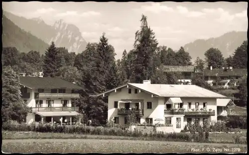 Ansichtskarte Berchtesgaden Kurheim Hochwald mit Lattengebirge 1956