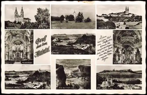 Maintal (Hessen) Mehrbildkarte Gruss aus dem Maintal div. Orte/Ansichten 1955