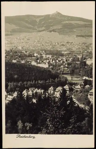 Postcard Reichenberg Liberec Panorama-Ansicht 1940