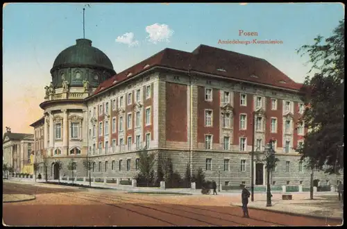 Postcard Posen Poznań Ansiedlungskommision 1915  gel. Feldpoststempel Posen