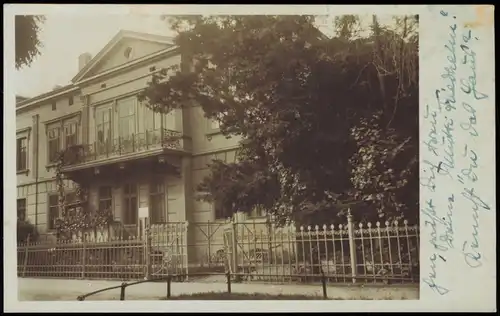 Ansichtskarte Hamburg Stadtvilla gel. Stempel Hamburg# 1929 Privatfoto