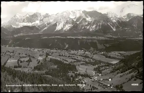 Ansichtskarte Rohrmoos Ortsansicht Panorama mit Untertal gegen Dachstein 1965