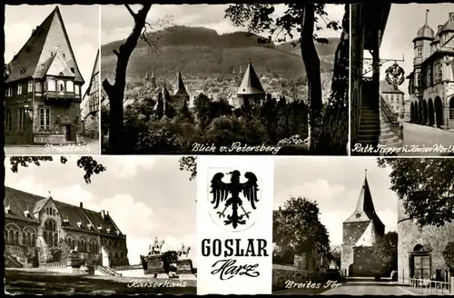Ansichtskarte Goslar Bruststück, Petersberg, Breites Tor 1962