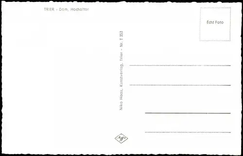Ansichtskarte Trier Inneres Dom, Hochaltar 1960
