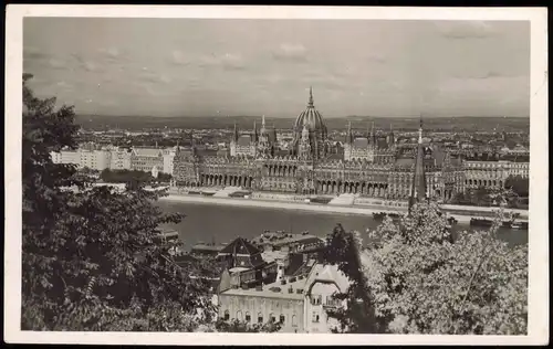 Postcard Budapest Stadt, Fotokarte 1938  gel. Briefmarke u. Stempel