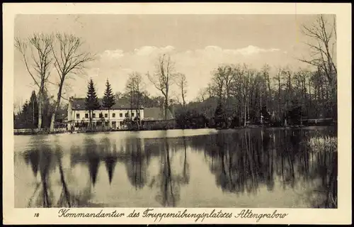 Ansichtskarte Altengrabow Truppenübungsplatz, Kommandantur 1936