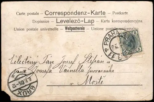 .Tschechien Tschechien Künstlerkarte Militär Reiter Kavellarie 1905