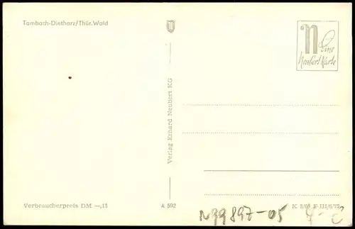 Ansichtskarte Tambach-Dietharz Panorama-Ansicht, Thüringer Wald, DDR AK 1960