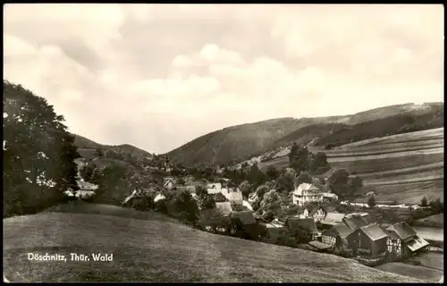 Ansichtskarte Döschnitz Panorama Gesamtansicht DDR AK 1967