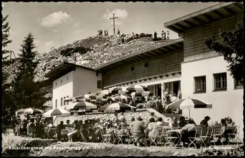 Ansichtskarte Ruhpolding Rauschberghaus belebt im Sommer 1966