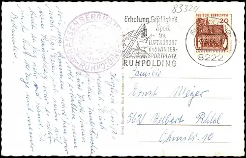 Ansichtskarte Ruhpolding Rauschberghaus belebt im Sommer 1966