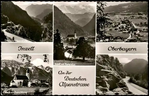Ansichtskarte Inzell / Obb. Mehrbildkarte mit Umland- und Ortsansichten 1960
