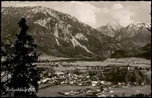 Ansichtskarte Ruhpolding Panorama-Ansicht, Oberbayern Berge 1961