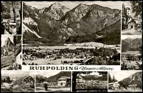 Ansichtskarte Ruhpolding Mehrbild-AK mit Umland- und Panorama-Ansicht 1959