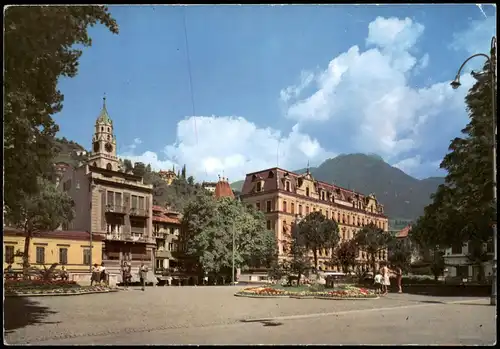Cartoline Meran Merano Stadt Teilansicht am Garten 1967
