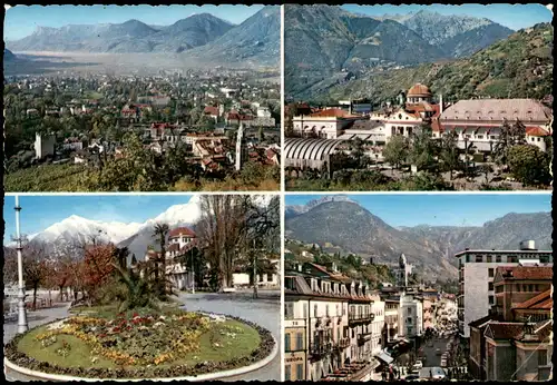 Cartoline Meran Merano Mehrbildkarte mit Panorama-Ansichten 1967