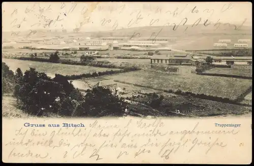 CPA Bitsch Bitche Truppenlager 1905