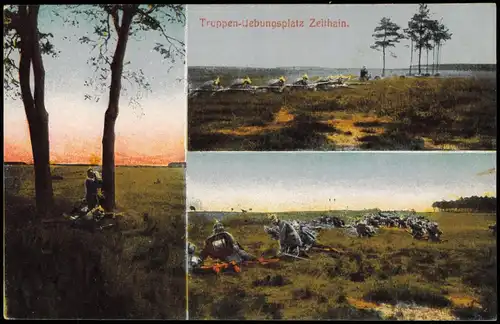 Ansichtskarte Zeithain Truppenübungsplatz - Gefechtsübung 3 Bild 1915