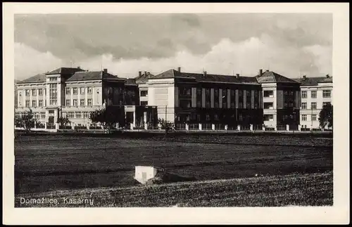 Postcard Taus Domažlice Kaserne - Kasarny 1940