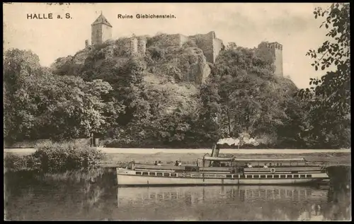 Giebichenstein-Halle (Saale) Burg Giebichenstein Dampfer Siegfried 1935