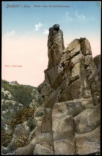 Ansichtskarte Treseburg Blick vom Brunhildenwege. Bodetal Harz 1914