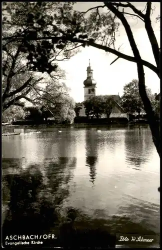 Ansichtskarte Aschbach-Schlüsselfeld Evangelische Kirche 1960