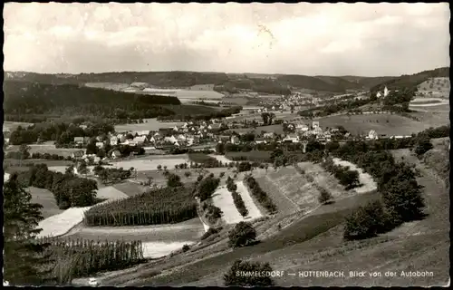 Simmelsdorf SIMMELSDORF HOTTENBACH Panorama Blick von der Autobahn 1960