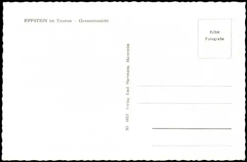 Ansichtskarte Eppstein (Taunus) Gesamtansicht Panorama-Ansicht 1960